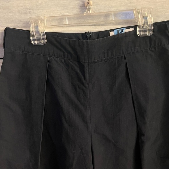 Fabiana Pigna‎ Black Wide Leg Pleated Cropped Trousers - Picture 4 of 7